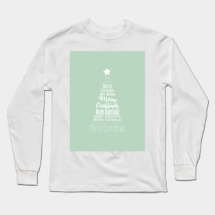 Typography Christmas tree No4 Long Sleeve T-Shirt